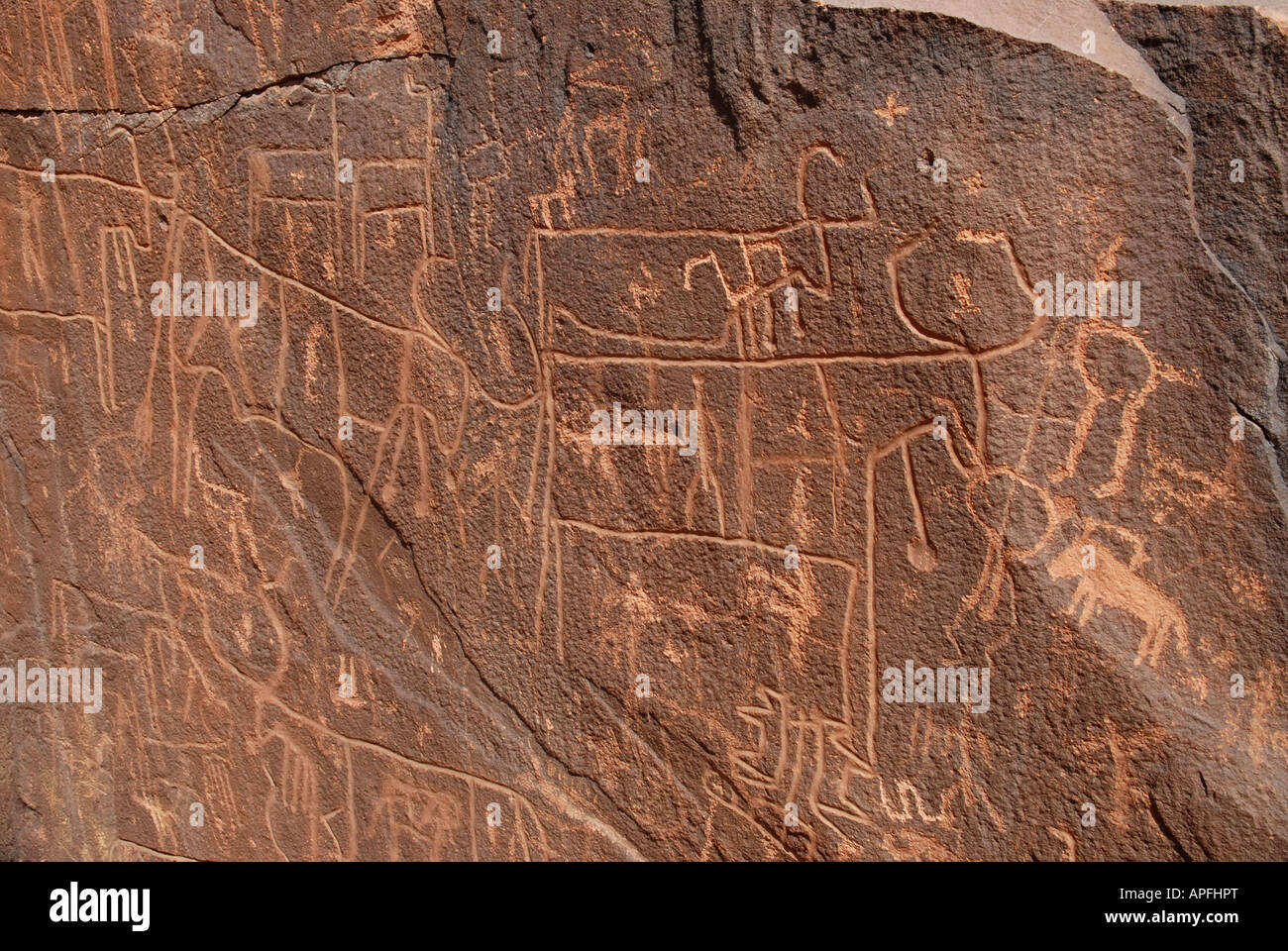 Roches préhistoriques sculptées Sahara désert Mauritanie Banque D'Images