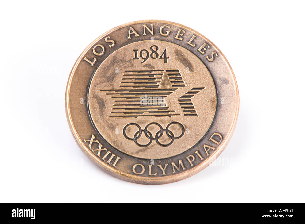 1984 médaille olympiques de Los Angeles Banque D'Images