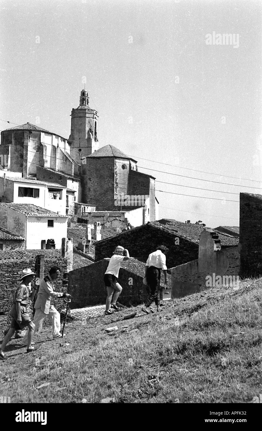 Marcel Duchamp Salvador Dali et Gala à Cadaques 1958 Banque D'Images