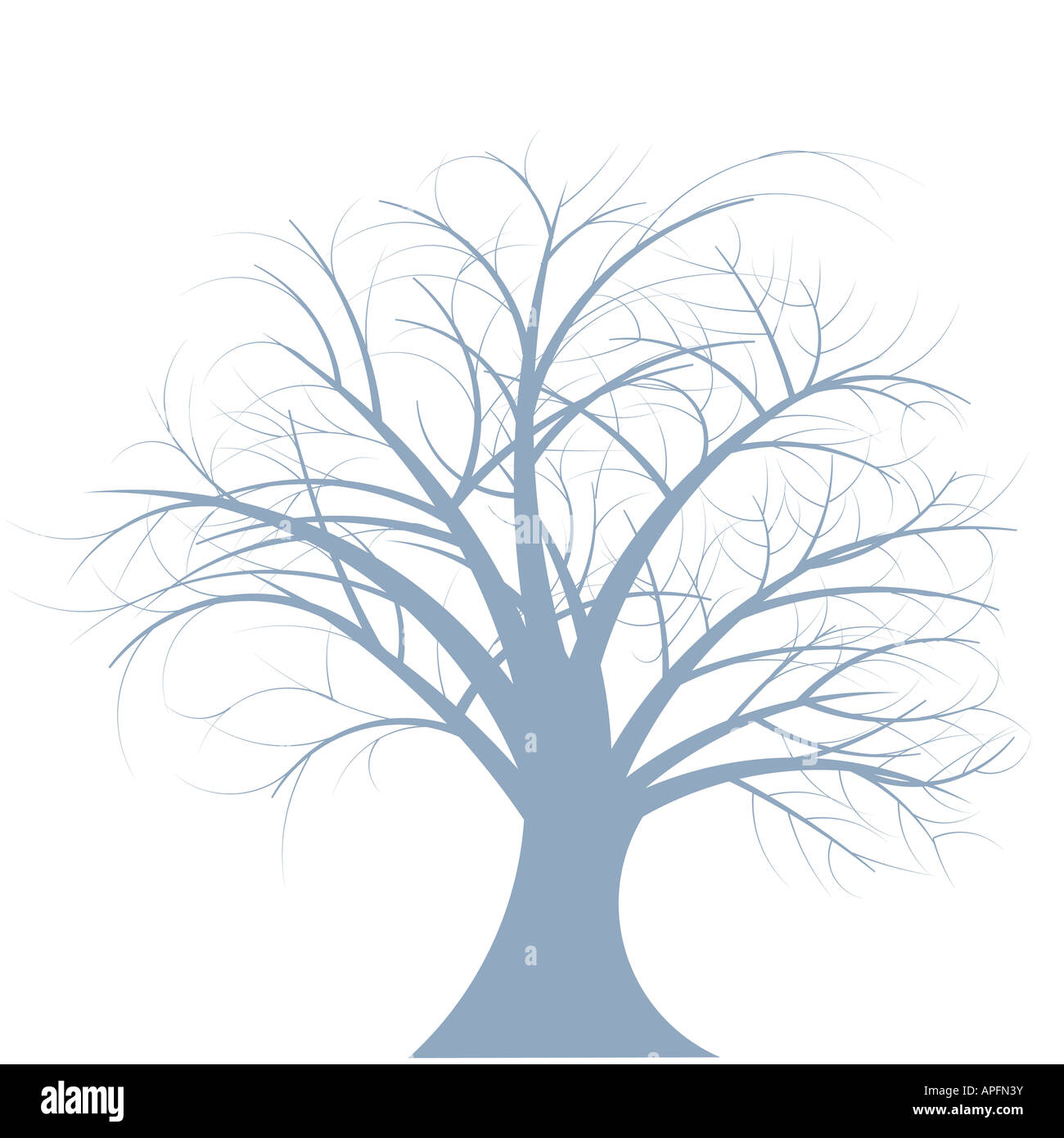 Belle abstract vector design arbre d'hiver Banque D'Images