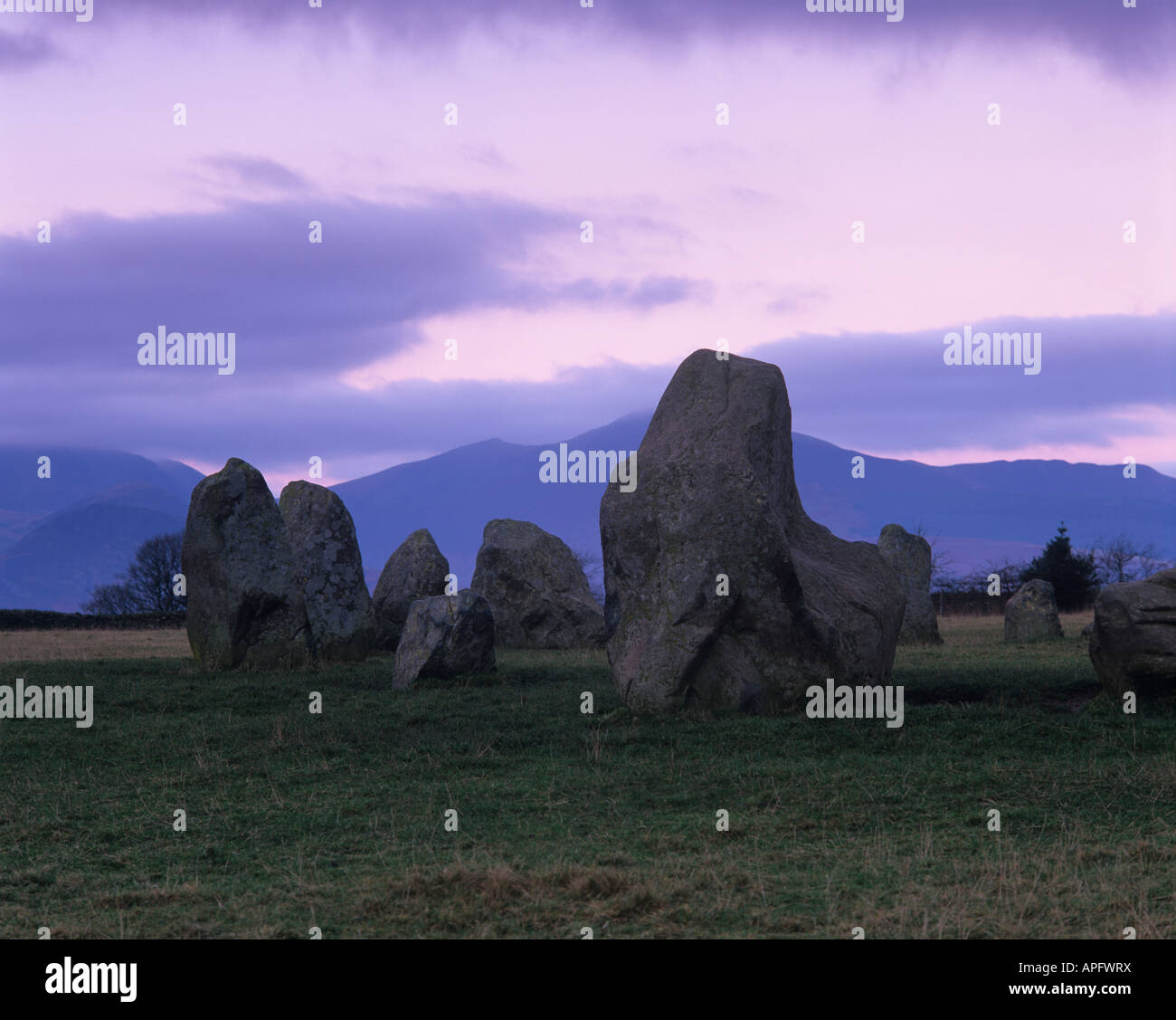 Le cercle de pierres de Castlerigg près de Keswick attraction touristique dans le Lake District Banque D'Images