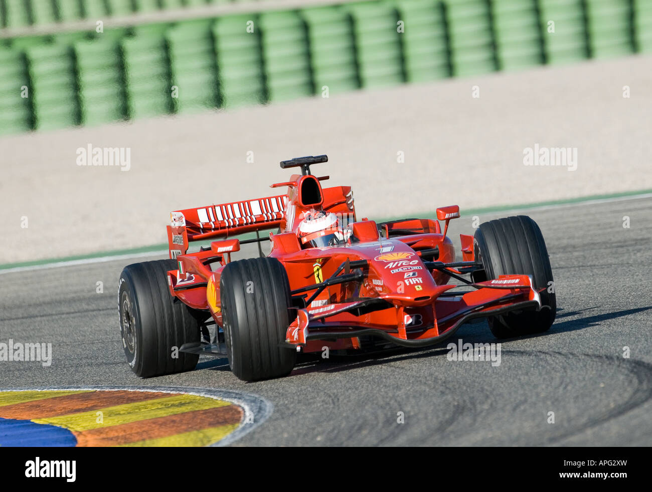 Kimi RAEIKKOENEN (FIN) dans la Ferrari F2008 voiture de Formule 1 Banque D'Images