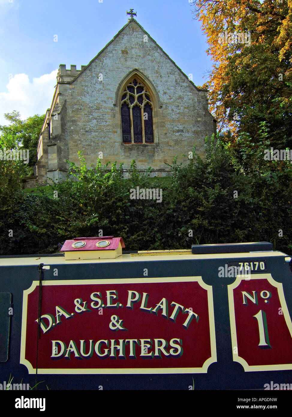 'Canal Boat, Shipton on Cherwell, Oxfordshire, Angleterre' Banque D'Images