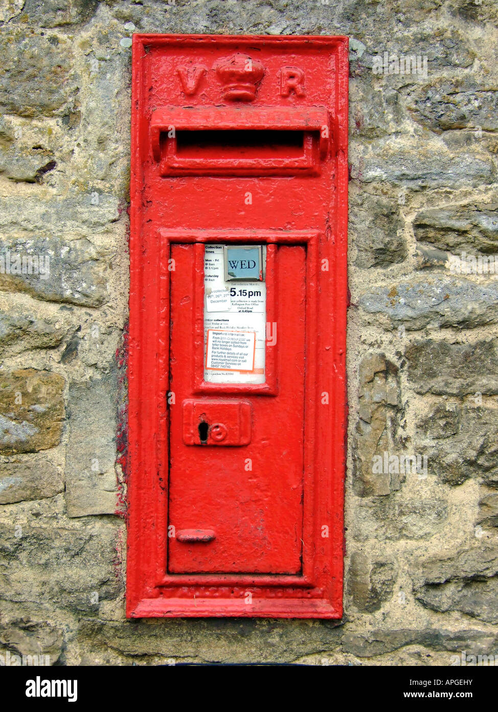 'Victorian post box, Oxfordshire, Angleterre' Banque D'Images