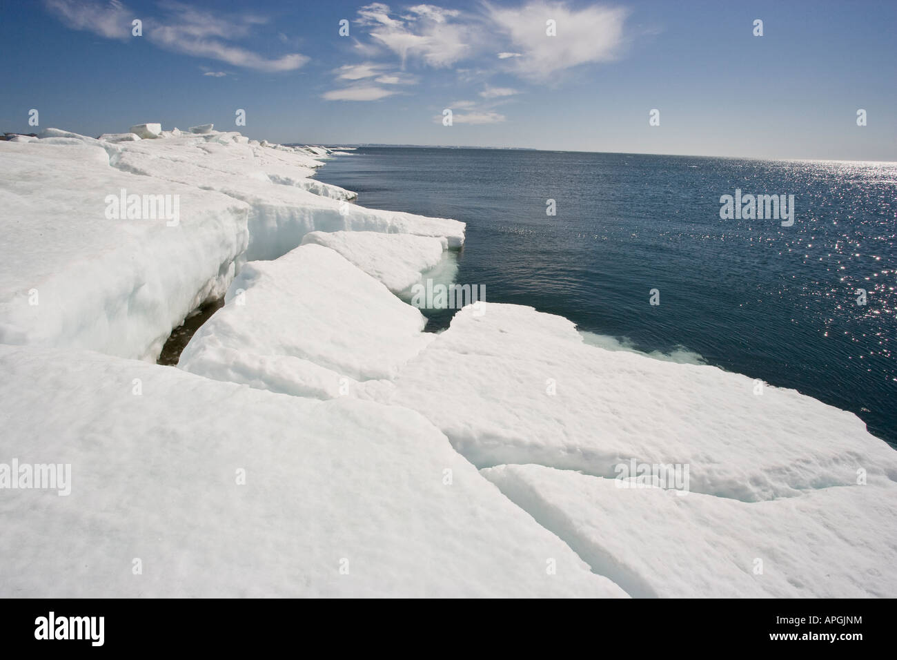 Alaska pt espère shorefast la glace et de la mer de Chukchi Banque D'Images