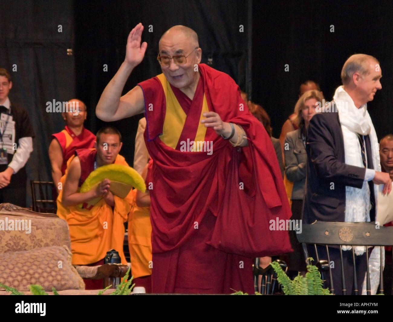 Sa Sainteté le Dalaï Lama lors de sa visite à l'Université Emory à Atlanta en Géorgie Banque D'Images