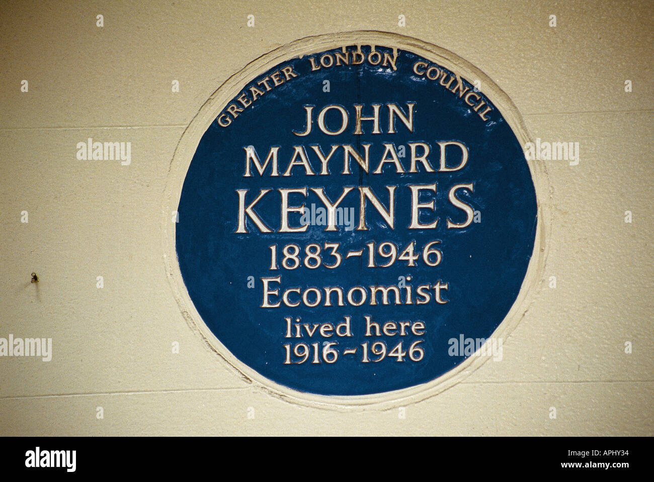 L'économiste John Maynard Keynes a vécu ici dans Bloomsbury Londres Angleterre 1916 1946 marquée par un blue plaque Banque D'Images
