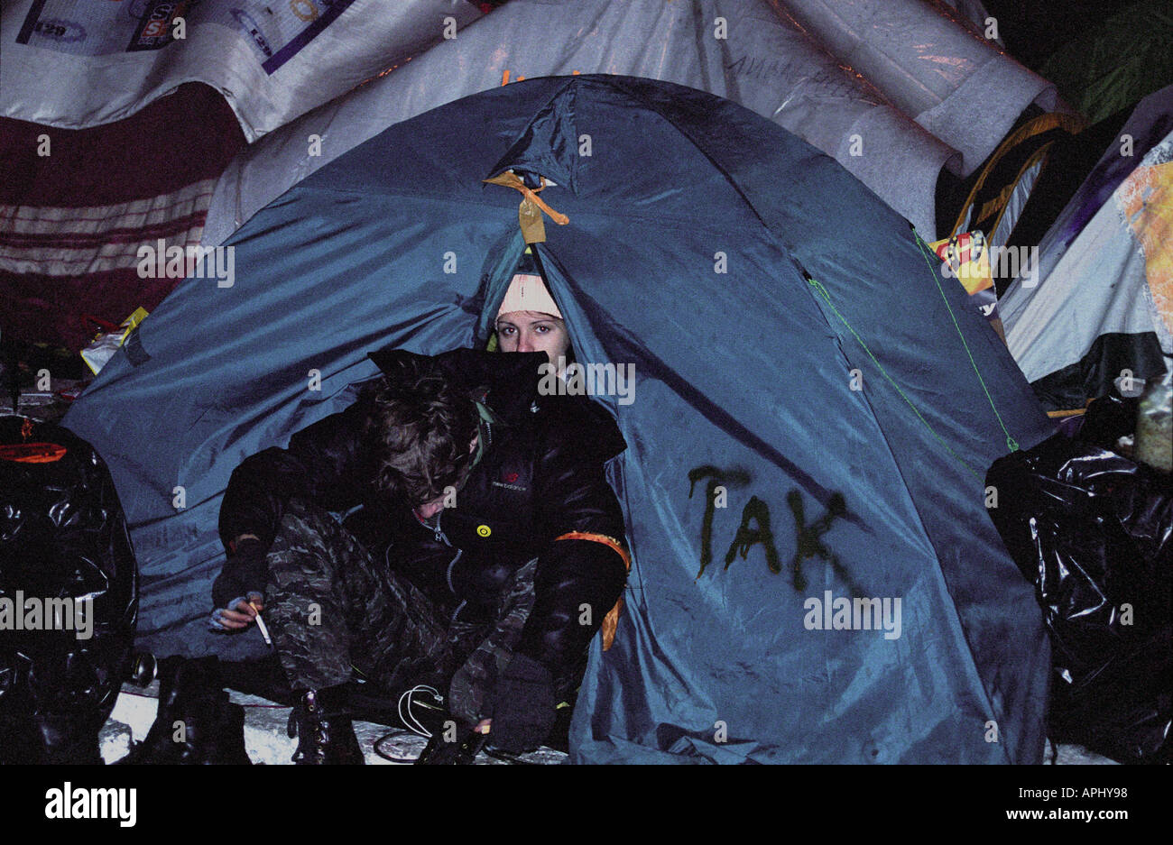 Révolution Orange, Nezaleznosty Maydan, Iouchtchenko, l'Ukraine, l'Ukraine, Kiev, Kiev, 2004, Timoshenko, Ianoukovitch, la démocratie Banque D'Images