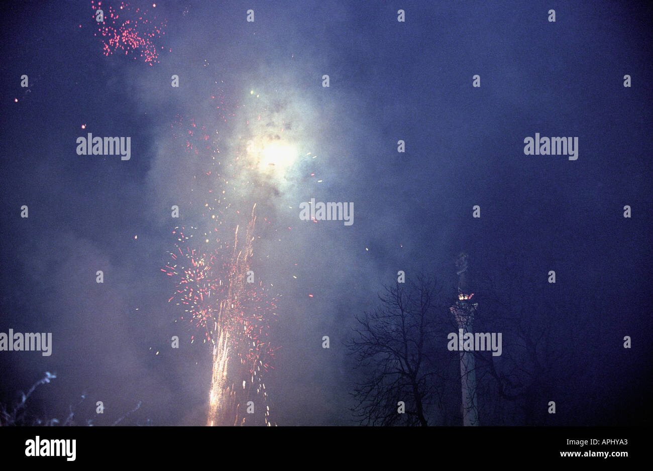 Révolution Orange, Nezaleznosty Maydan, Iouchtchenko, l'Ukraine, l'Ukraine, Kiev, Kiev, 2004, Timoshenko, Ianoukovitch, salue la démocratie Banque D'Images