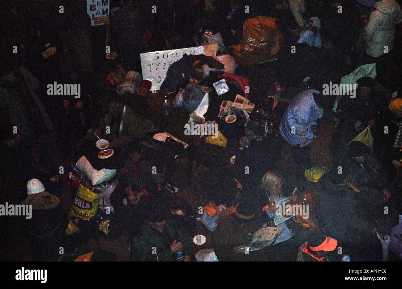 Révolution Orange, Nezaleznosty Maydan, Iouchtchenko, l'Ukraine, l'Ukraine, Kiev, Kiev, 2004, Timoshenko, Ianoukovitch, la démocratie Banque D'Images