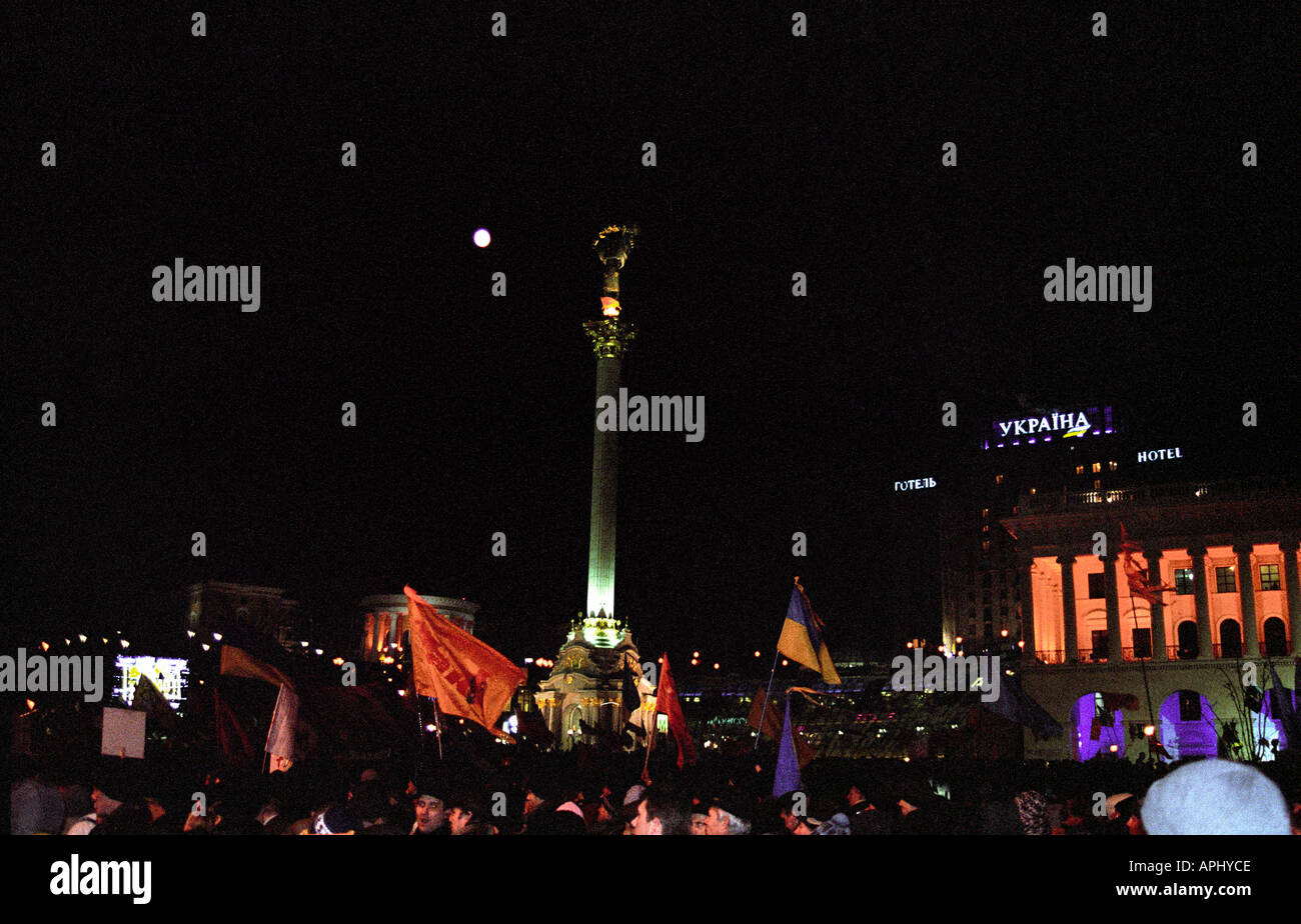 Révolution Orange, Nezaleznosty Maydan, Iouchtchenko, l'Ukraine, l'Ukraine, Kiev, Kiev, 2004, Timoshenko, Ianoukovitch, la démocratie Banque D'Images