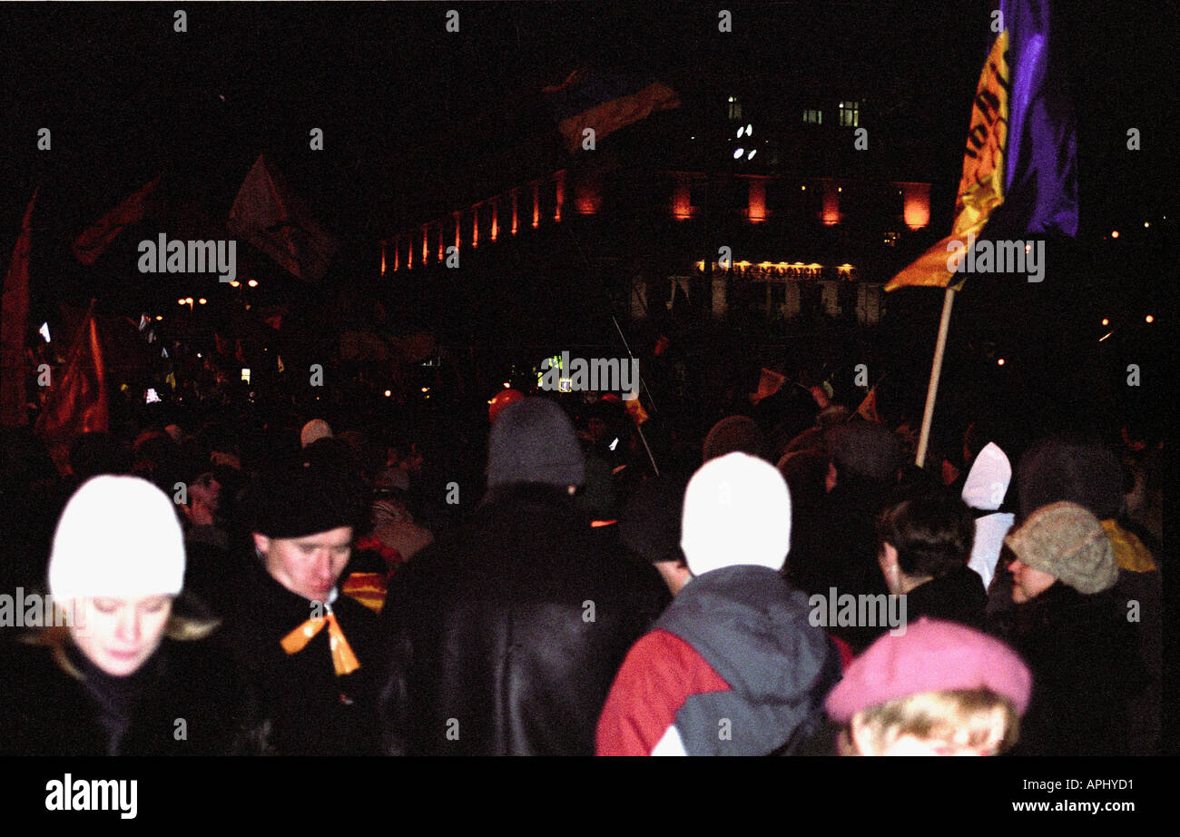 Révolution Orange, Nezaleznosty Maydan, Iouchtchenko, l'Ukraine, l'Ukraine, Kiev, Kiev, 2004, Timoshenko, Ianoukovitch, la démocratie Banque D'Images