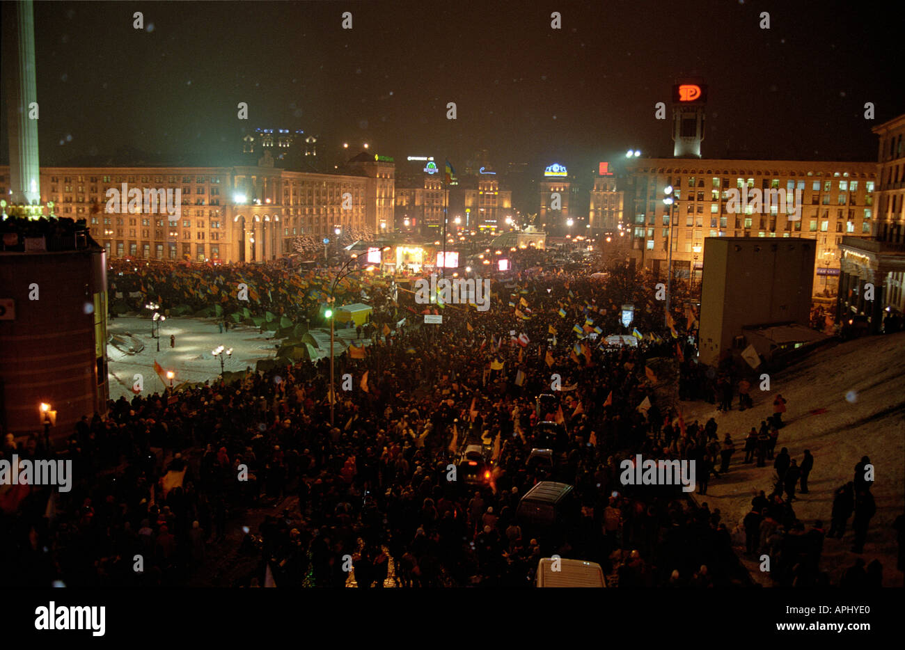 Révolution Orange, Nezaleznosty Maydan, Iouchtchenko, l'Ukraine, l'Ukraine, Kiev, Kiev, 2004, Timoshenko, Ianoukovitch, la démocratie Banque D'Images