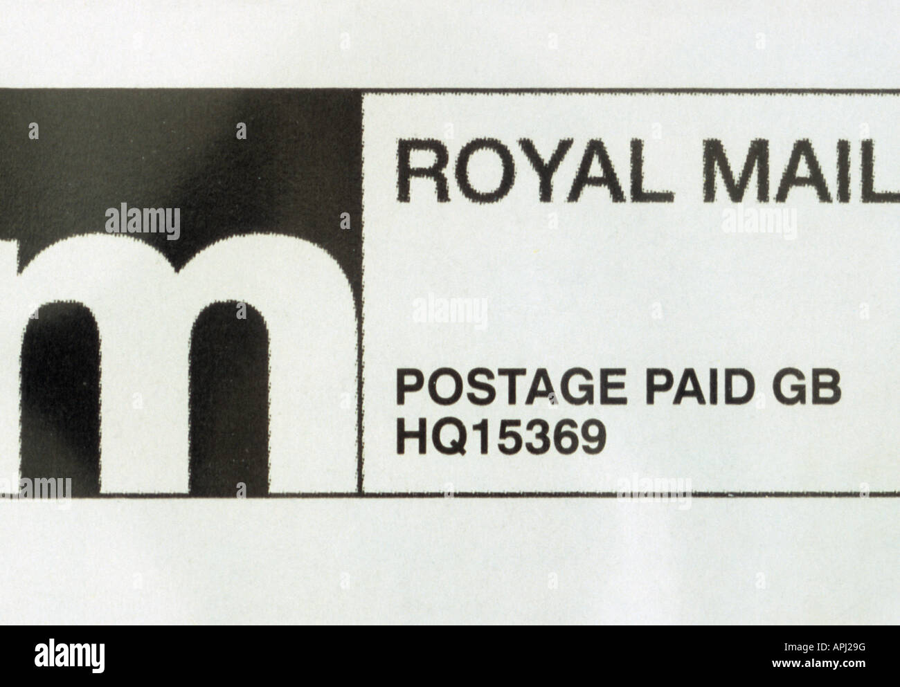 Le Logo de Royal Mail Mailsort utilisés sur le courrier de troisième classe d'articles pour un service d'affaires moins cher au Royaume-Uni Banque D'Images