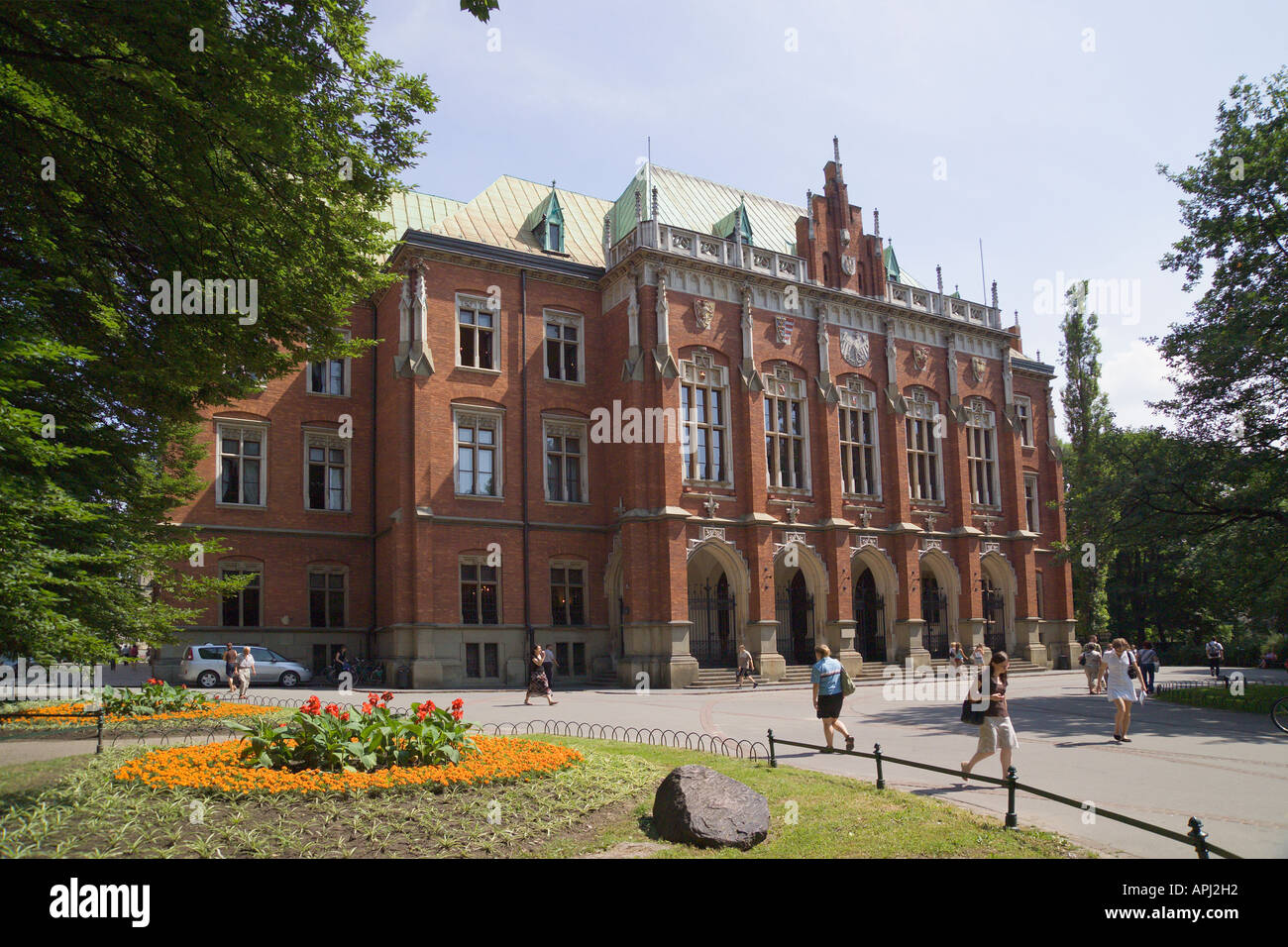 Le Collegium Novum de l'Université Jagiellonian Cracovie Pologne Banque D'Images