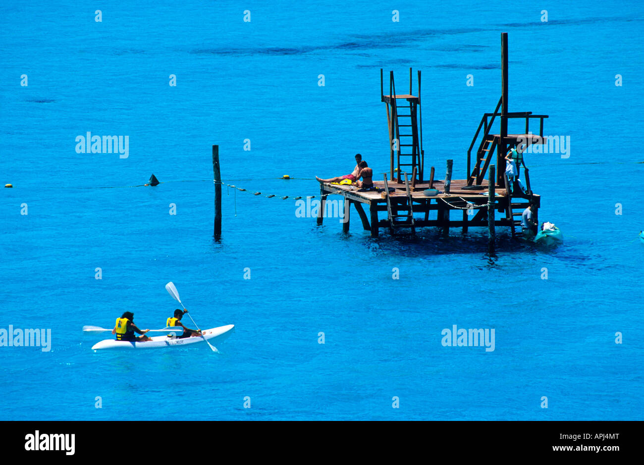 Isla Mujeres Playa Garrafón Natural Park Riviera Maya Cancun Mexique Banque D'Images