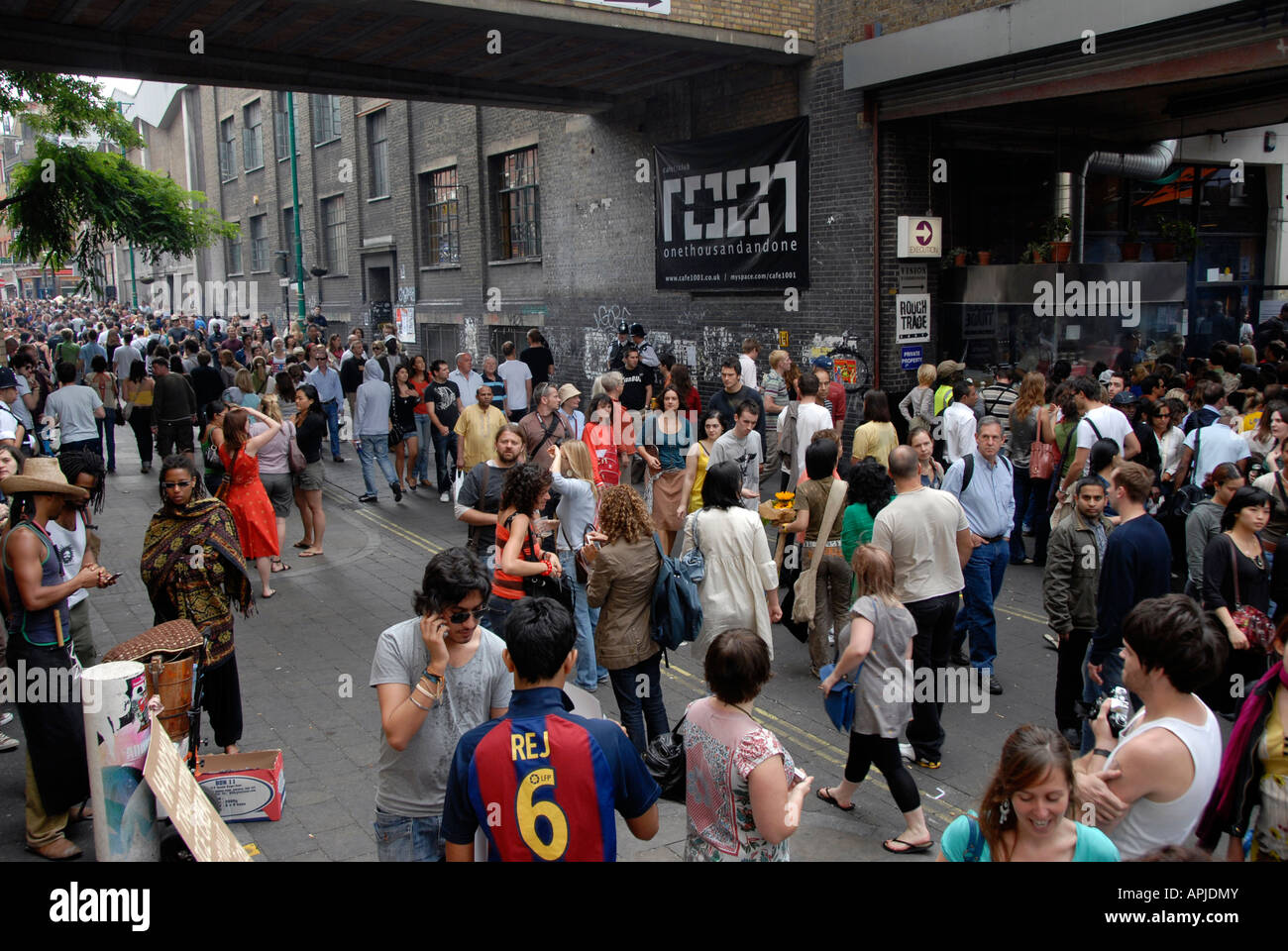 Dimanche de Brick Lane est de Londres. Banque D'Images