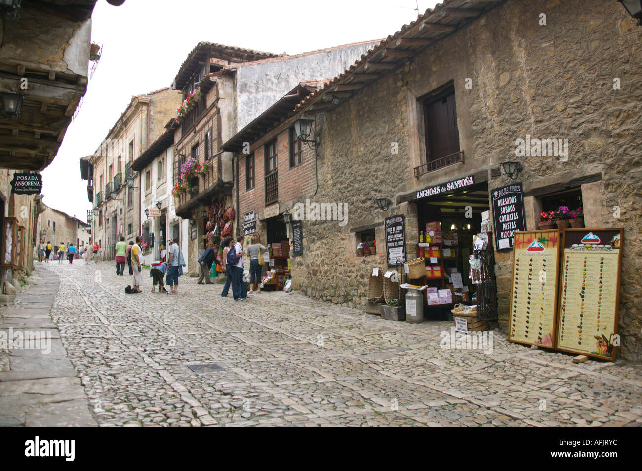 Village médiéval de Santillana del Mar Cantabrie Espagne Banque D'Images