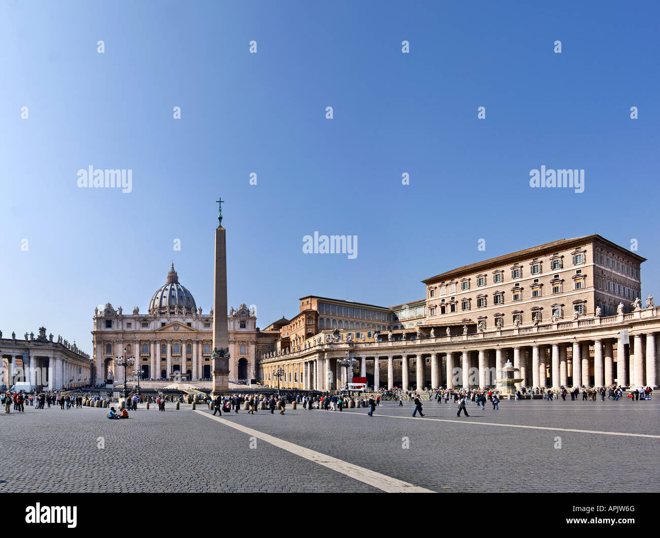 La Place Saint Pierre", Cité du Vatican, Rome, Italie Banque D'Images