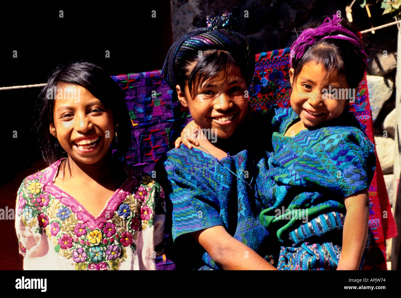 Antigua Guatemala femme femmes fille filles sourire Banque D'Images