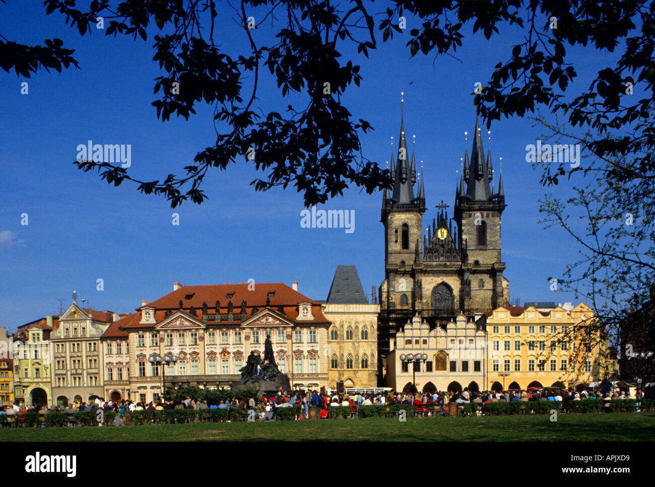 Réveil de ville Staromestske Namesti Old Town Square Prague République Tchèque Banque D'Images