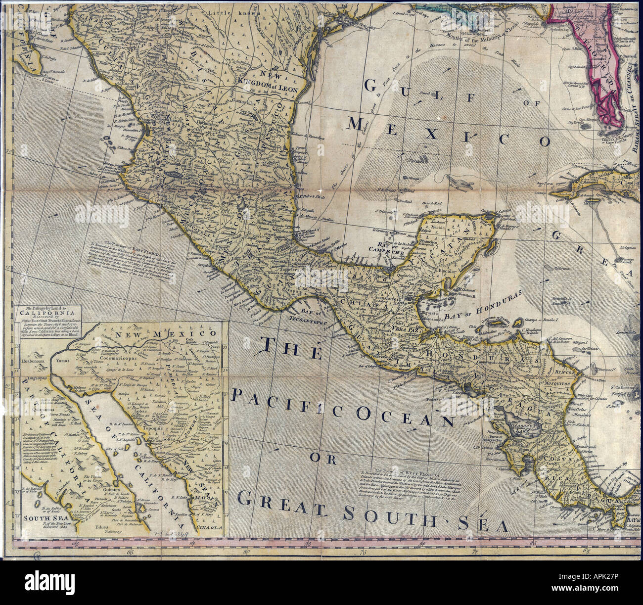 Carte de l'Amérique du Nord Page 3 sur 4, 1763 Banque D'Images