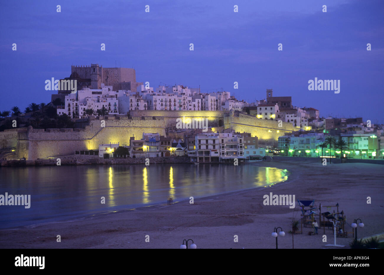 Peniscola, Castellon, Costa de Azahar, Espagne Banque D'Images