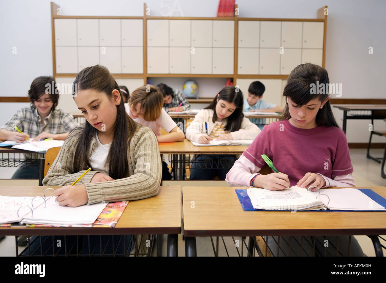 Students in classroom Banque D'Images