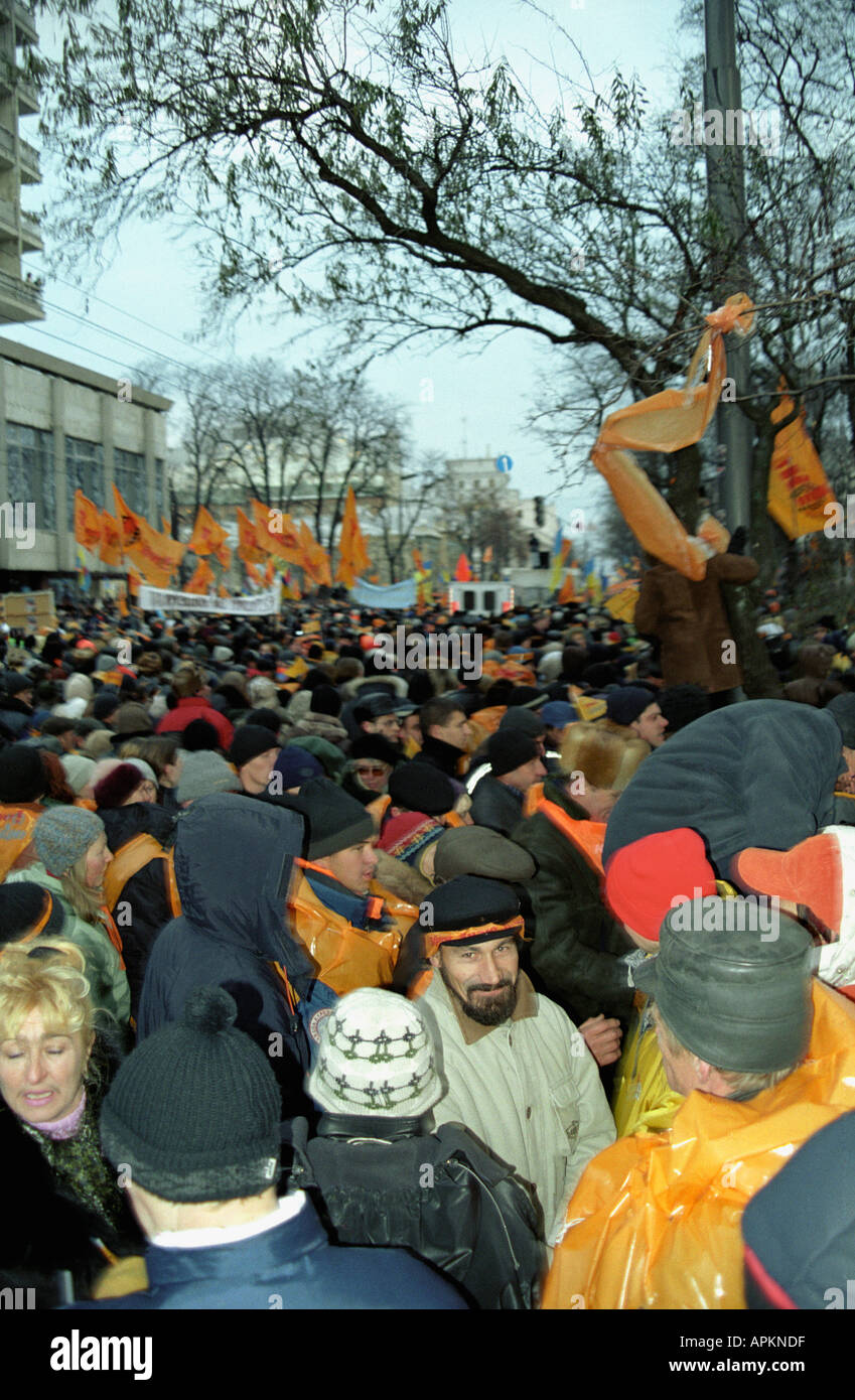 Révolution Orange, Nezaleznosty Maydan, Iouchtchenko, l'Ukraine, l'Ukraine, Kiev, Kiev, 2004, Timoshenko, Ianoukovitch, la démocratie Banque D'Images