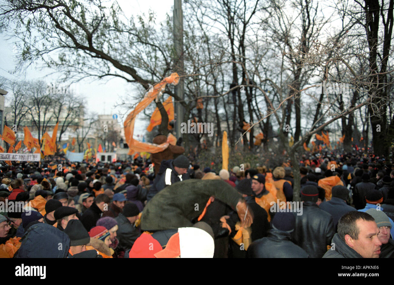 Révolution Orange, Nezaleznosty Maydan, Iouchtchenko, l'Ukraine, l'Ukraine, Kiev, Kiev, 2004, Timoshenko, Ianoukovitch, la démocratie Banque D'Images