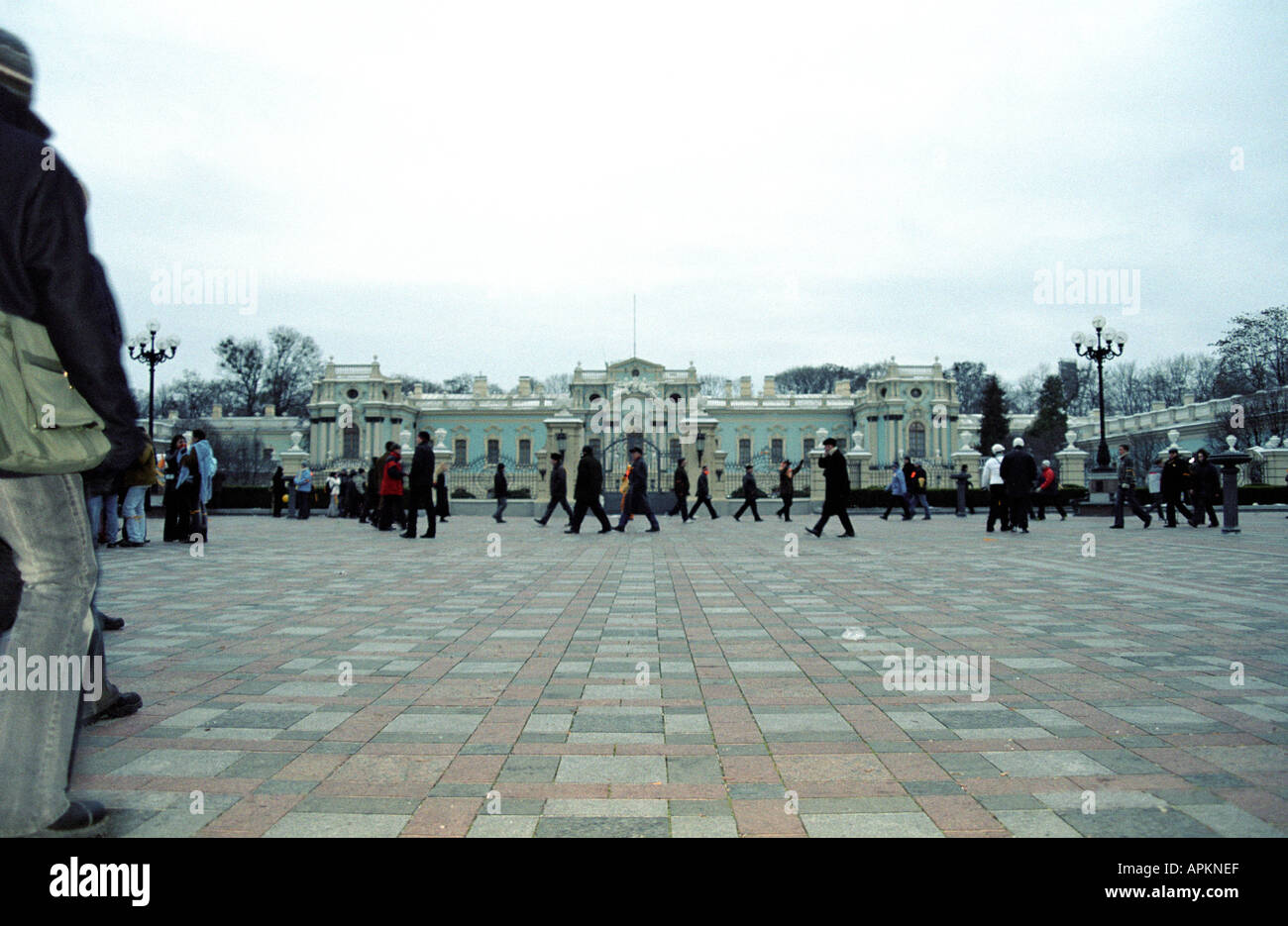 Révolution Orange Maydan Nezaleznosty Iouchtchenko Ukraine Ukraine Kiev Kiev 2004 Maryjnsky la démocratie Ianoukovitch Timochenko Palace Banque D'Images