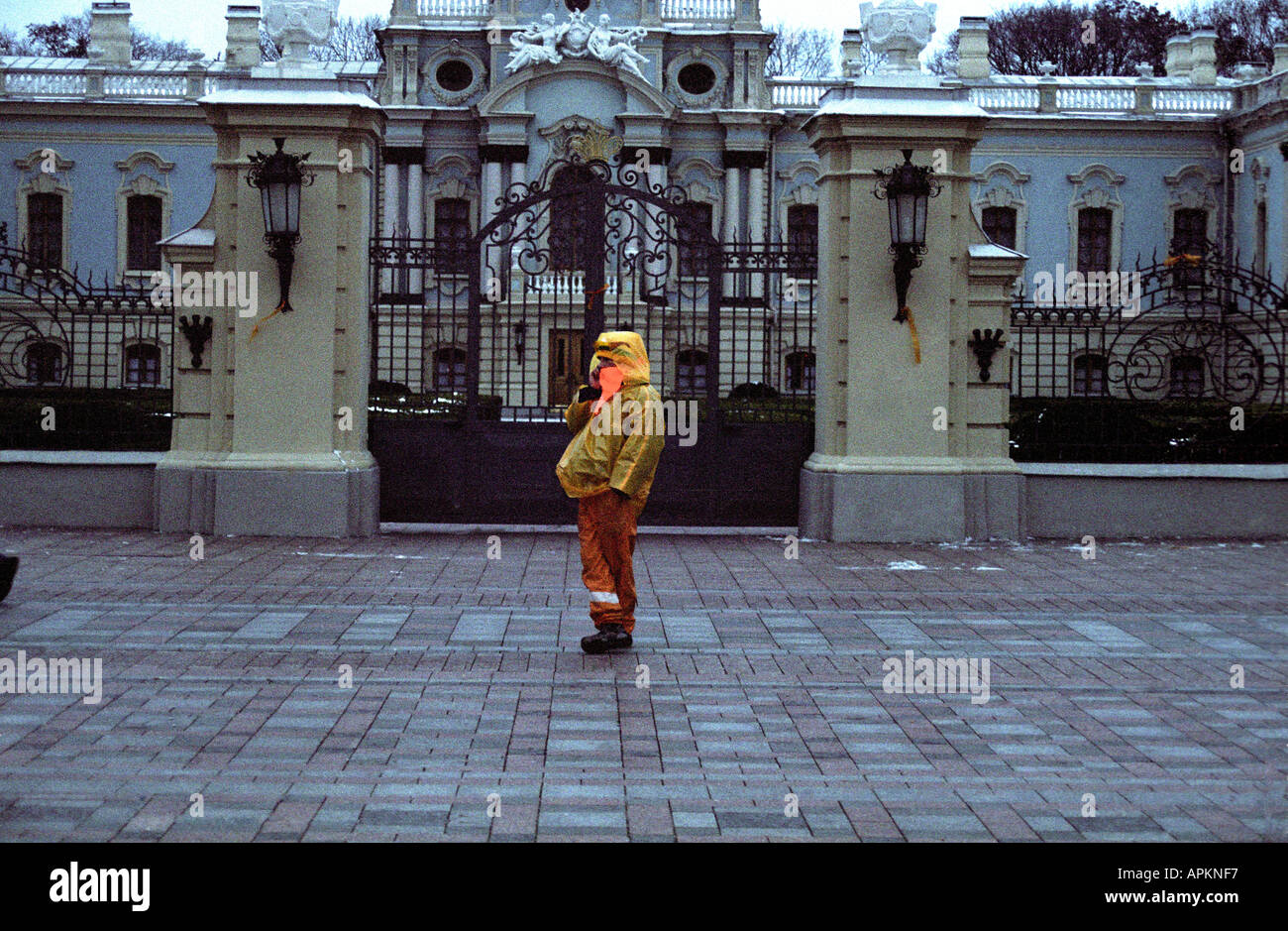 Révolution Orange Maydan Nezaleznosty Iouchtchenko Ukraine Ukraine Kiev Kiev 2004 Maryjnsky la démocratie Ianoukovitch Timochenko Palace Banque D'Images