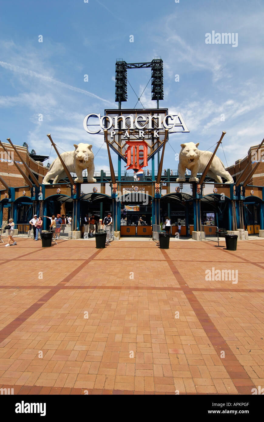 Le Comerica Park Ball accueil de l'équipe professionnelle de baseball des Detroit Tigers Banque D'Images