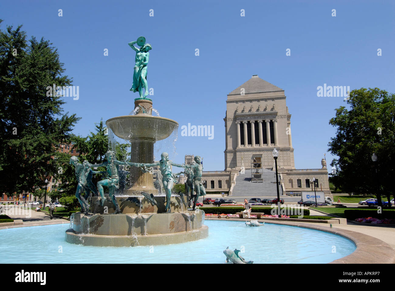 University Park commémorer l'histoire du centre-ville d'Indianapolis dans l'Indiana Banque D'Images