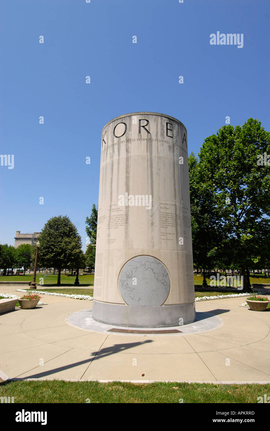 Guerre de Corée à l'Université Memorial Park de commémorer la guerre Histoire du centre-ville d'Indianapolis dans l'Indiana Banque D'Images