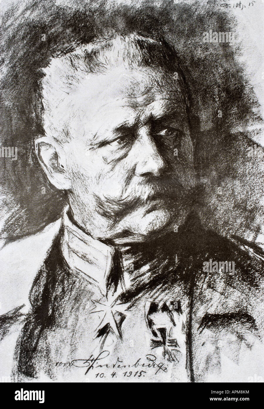 Paul von Hindenburg, 1847 - 1934. Le maréchal allemand et deuxième président de l'Allemagne. Banque D'Images