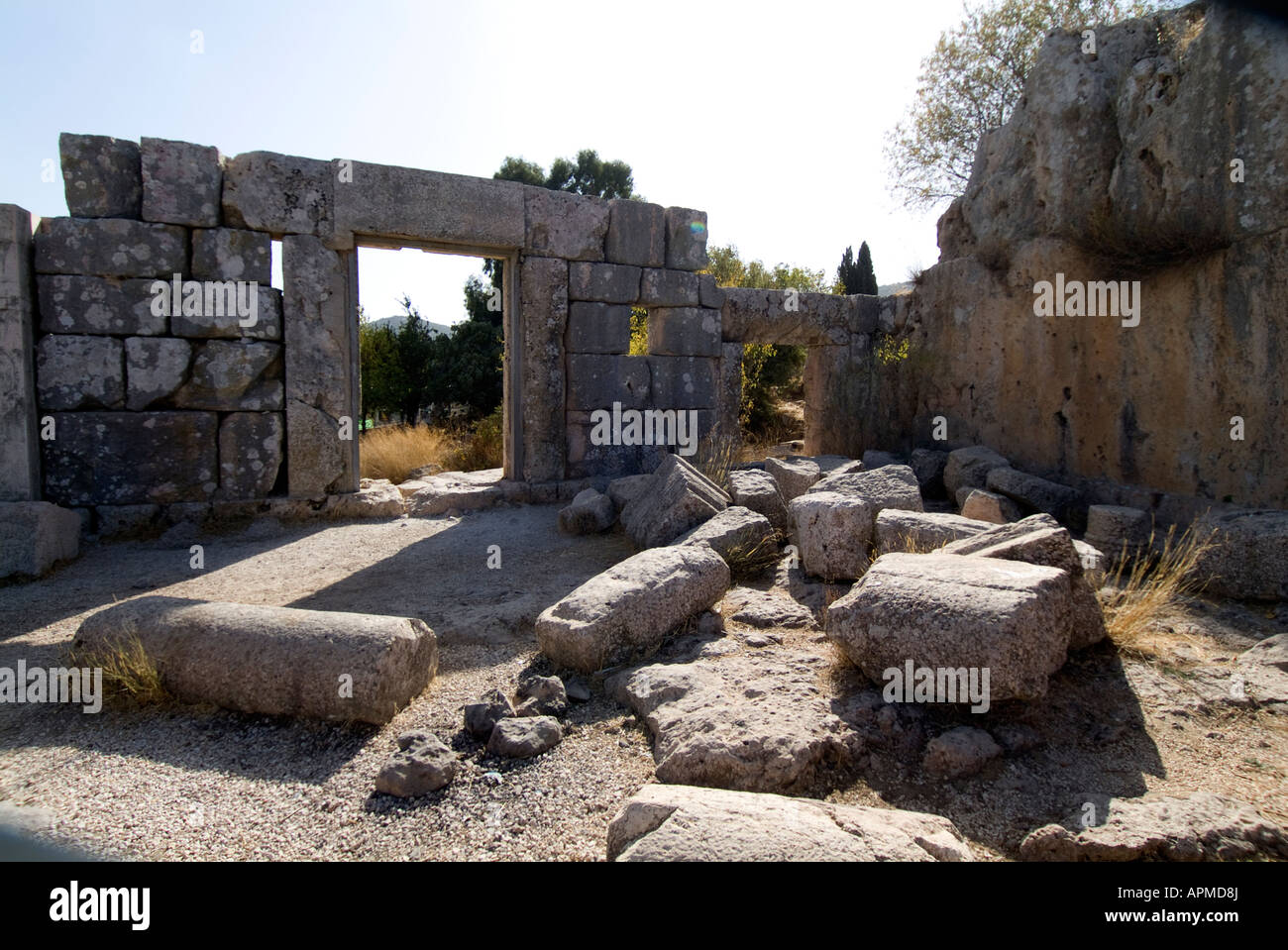 Entrée principale de l'ancienne synagogue juive 1er 100 a.d.à côté de la tombe de Rabbi shimao bar Yohai Banque D'Images