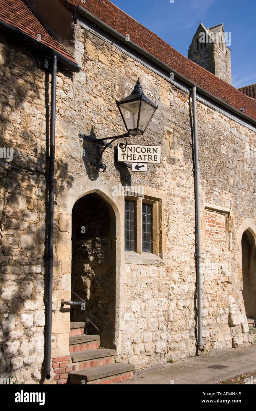 Entrée de la minuscule, Unicorn Theatre Abingdon on Thames Banque D'Images