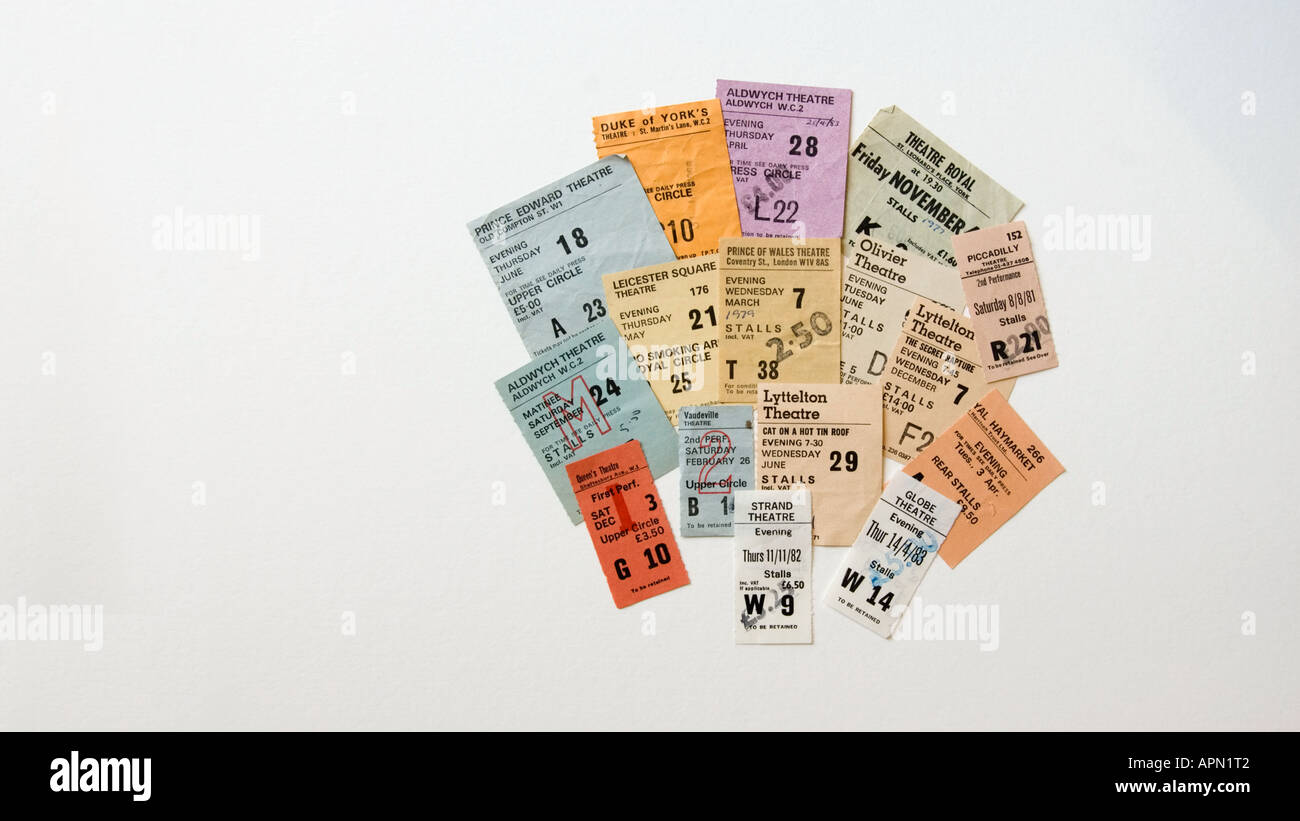 Old London Theatre Tickets Banque D'Images
