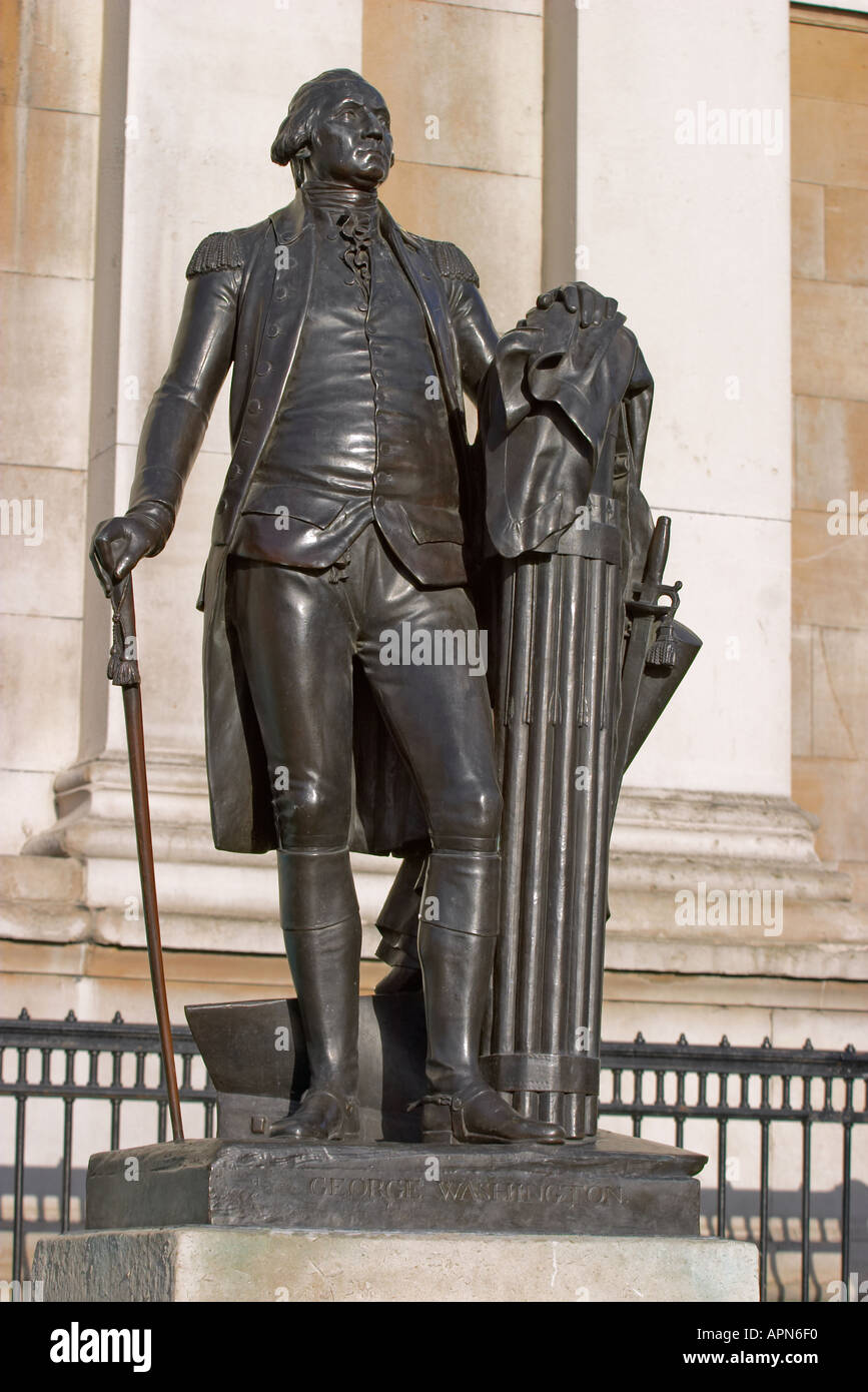 Statue de George Washington à Trafalgar Square Londres Angleterre Banque D'Images