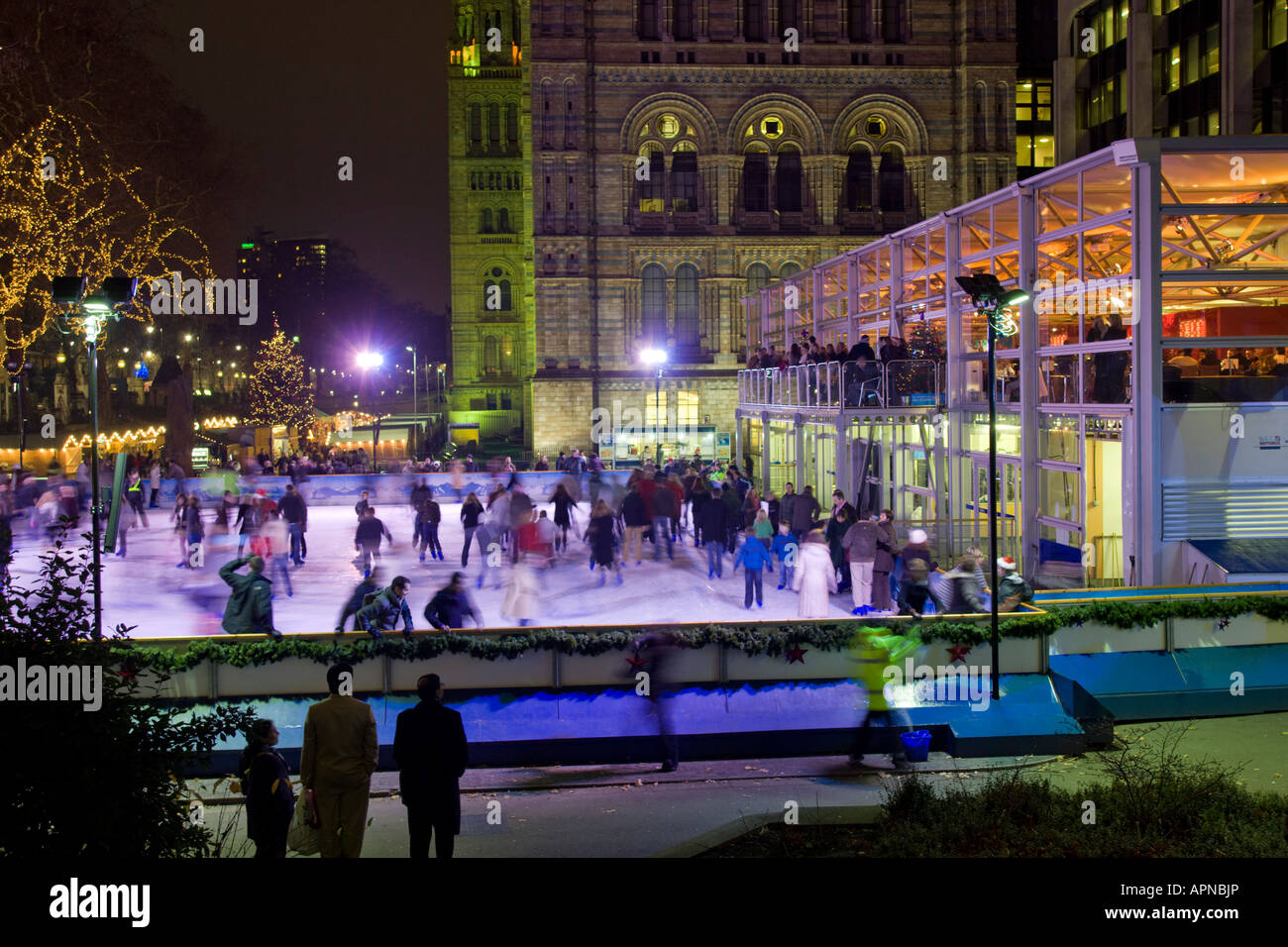 Europe Royaume-Uni Angleterre London Natural history museum le patinage sur glace Banque D'Images