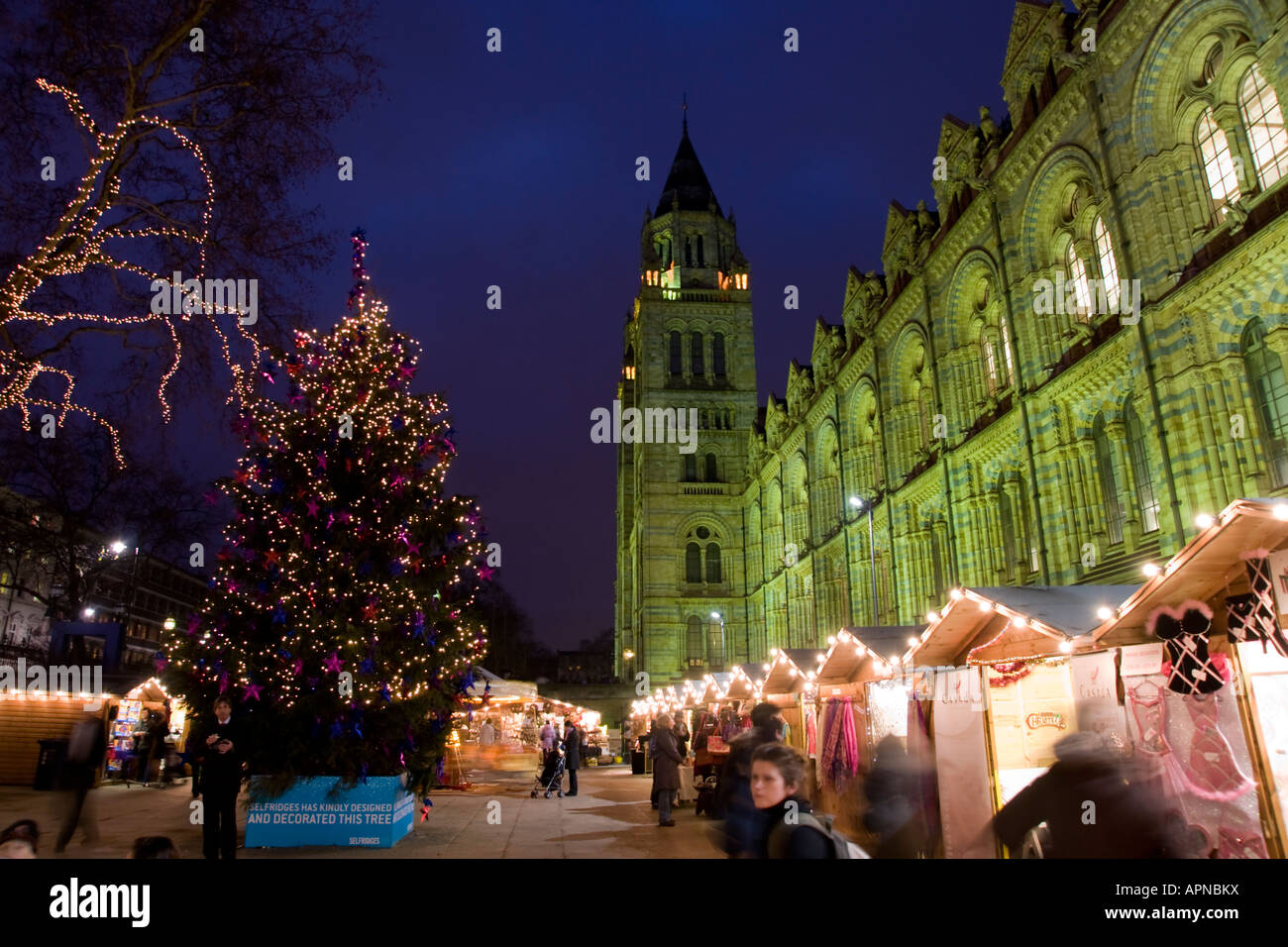 Europe Royaume-Uni Angleterre Londres Musée d'histoire naturelle du marché de Noël Banque D'Images