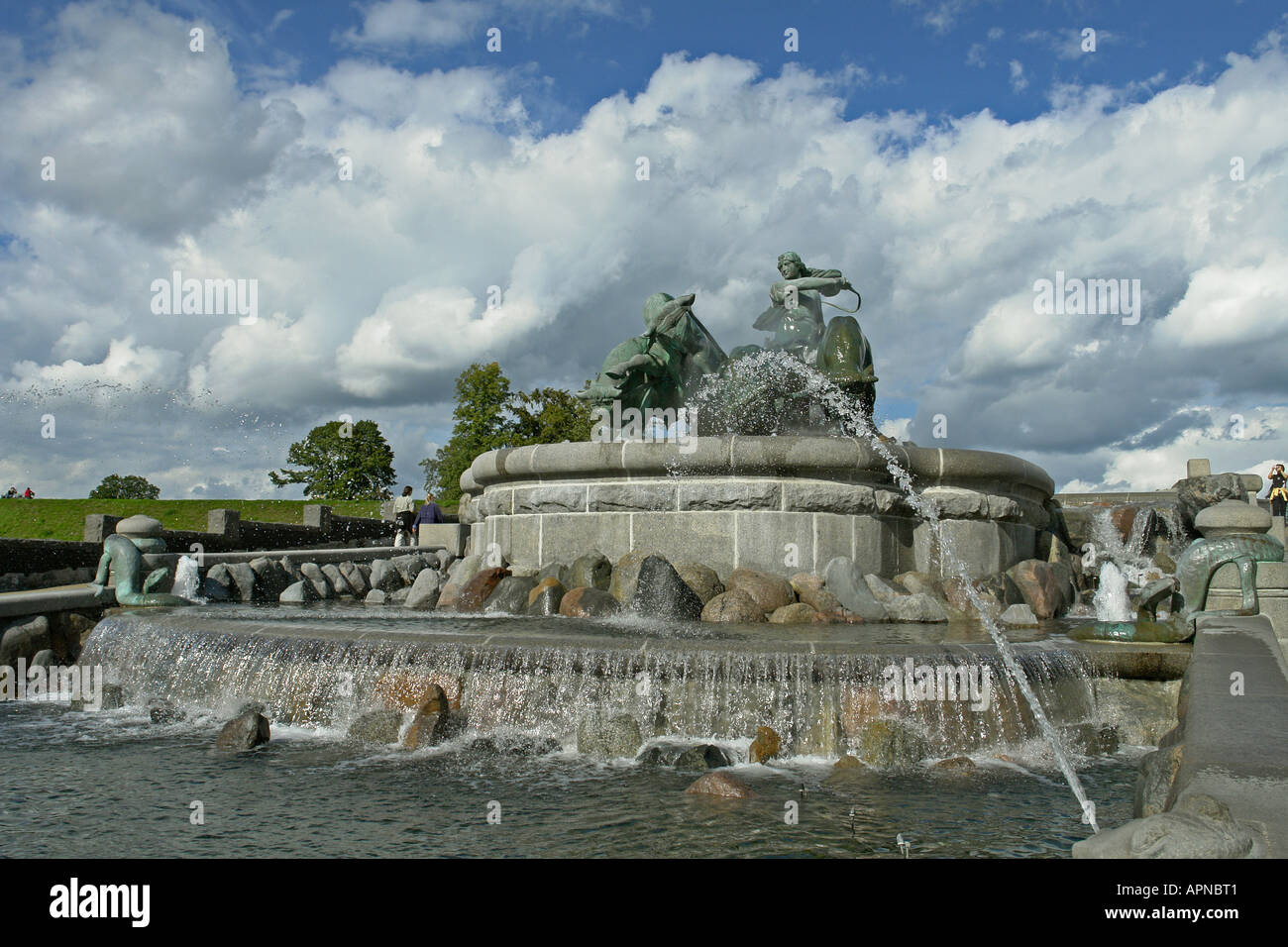 La célèbre Fontaine Gefion près de Kastellet à Copenhague Banque D'Images