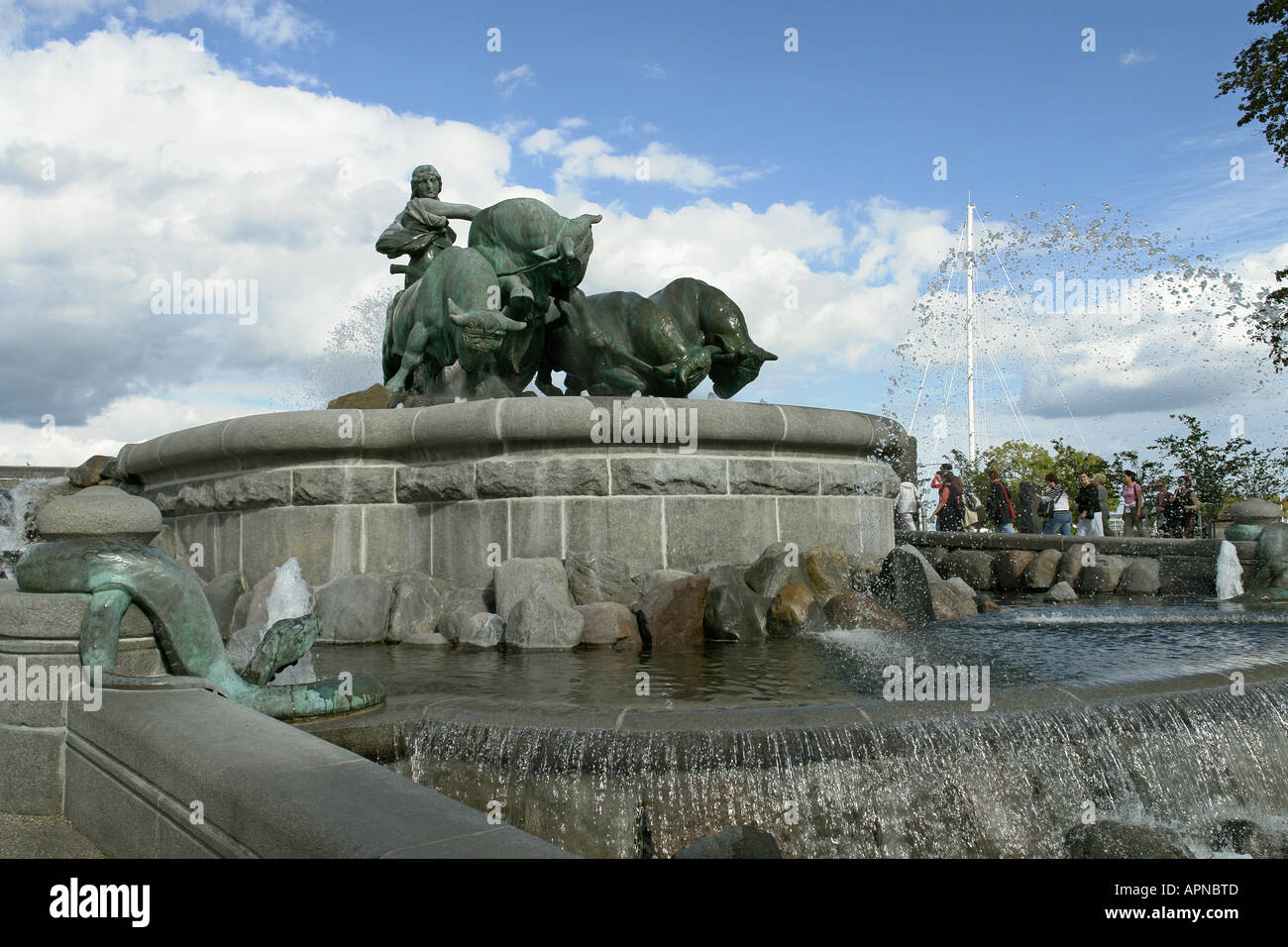 La célèbre Fontaine Gefion près de Kastellet à Copenhague Banque D'Images