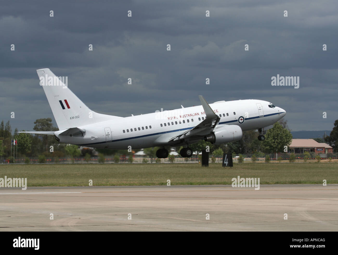 Boeing 737-700 BBJ exploité par l'Aviation royale australienne en tant que transport VIP d'état Banque D'Images