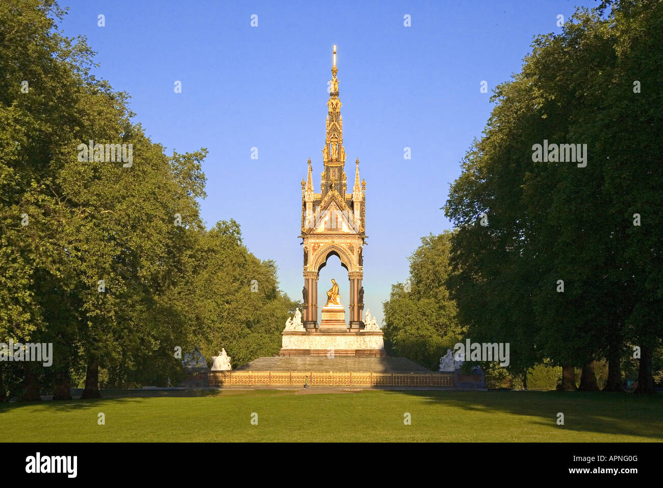 Le Prince Albert Memorial, Hyde Park Londres Banque D'Images
