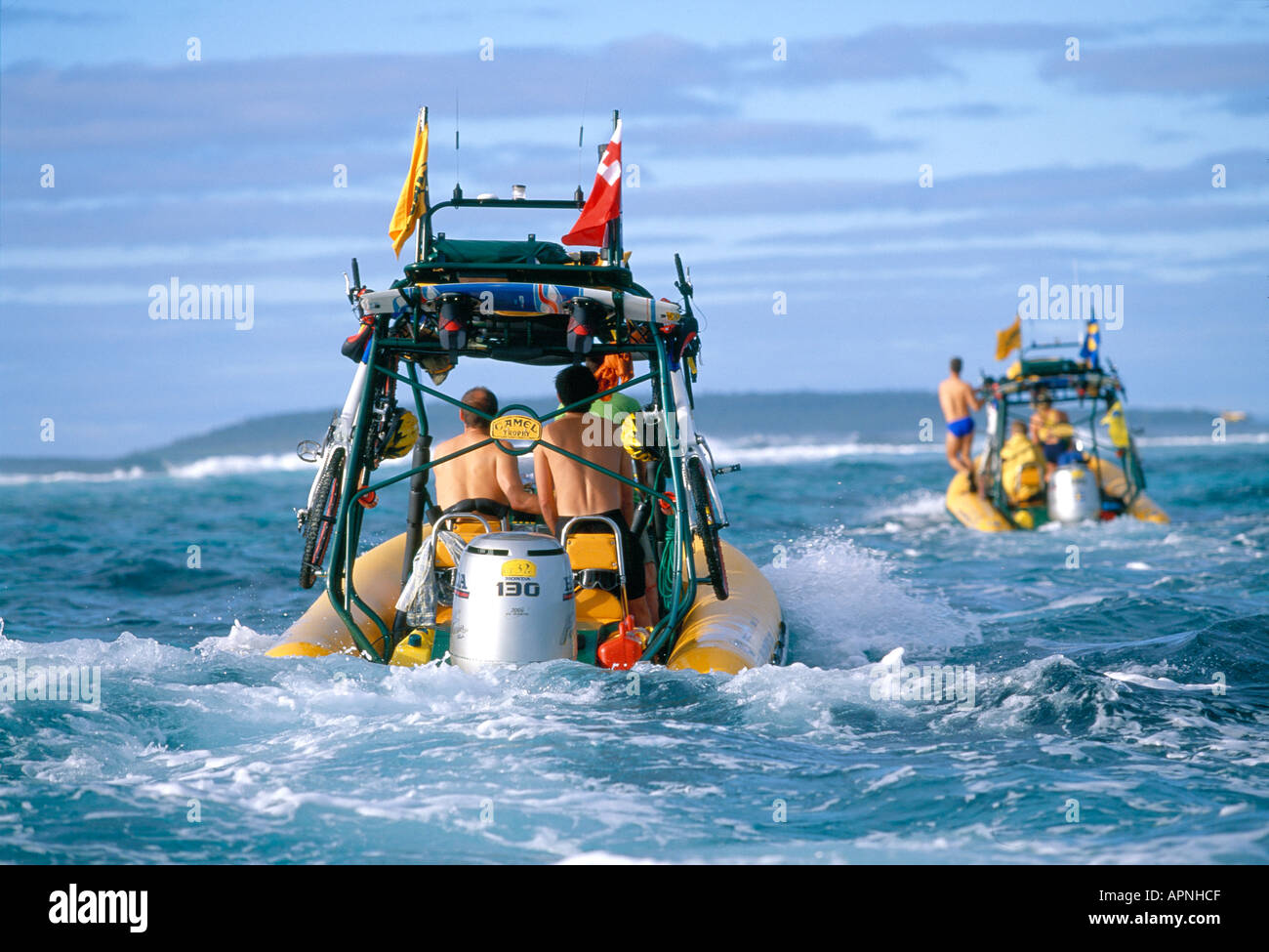 CAMEL TROPHY COURSE SUR LES SAMOA LES TONGA Banque D'Images