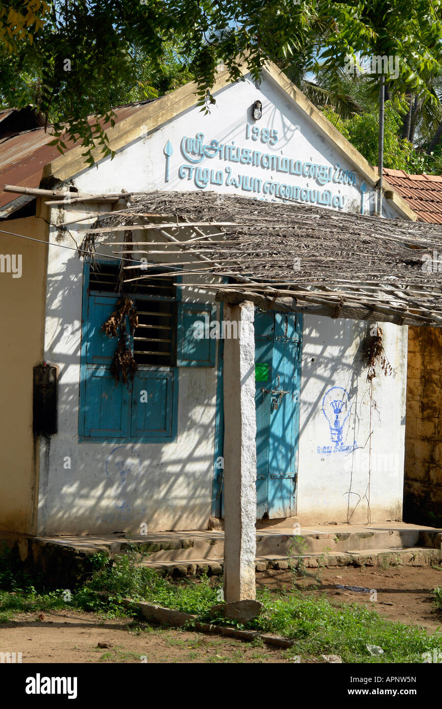 De l'Inde rurale typique maison de village près de Trichy Banque D'Images