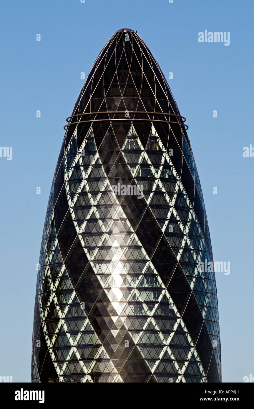 30 St Mary Axe, le Gherkin building, Londres Banque D'Images