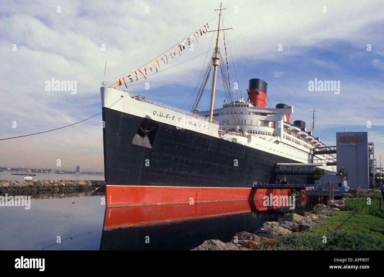 Hôtel Queen Mary à Long Beach Los Angeles California USA Banque D'Images